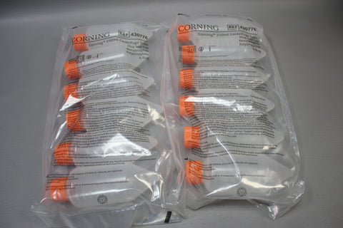 NEW CORNING 430776 250ML CENTRIFUGE TUBE PLUG SEAL CAP NON PYROGENIC 12 QTY