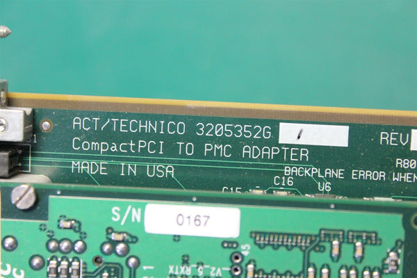 ACT cPCI CARRIER W/ CURTISS WRIGHT SCRAMNET GT200 CARD H-AS-GPM128SC-20