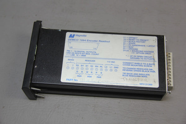 GEMCO 1994 ENCODER READOUT