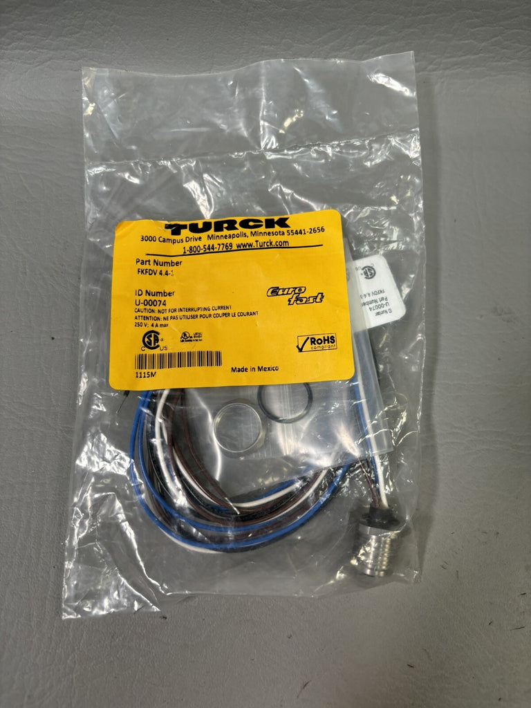 TURCK FKFDV 4.4-1 U-00074 EURO FAST SINGLE ENDED CORDSET