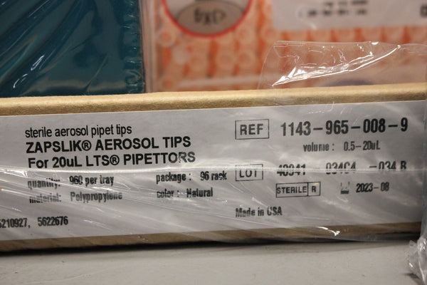 PACK OF 960 LABCON ZAPSLIK® AEROSOL TIPS FOR 20uL LTS® PIPETTORS 1143-965-008-9