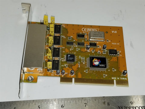 SIIG JJ-P04311 PCI HIGH SPEED SERIAL BOARD W/ 4 RJ45 PORTS 