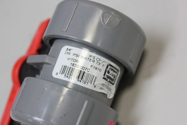 Spears 1839-007C 3/4" Socket Ball Valve CPVC Inline Union