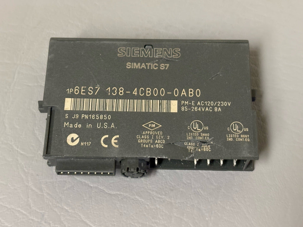 SIEMENS SIMATIC POWER MODULE 6ES7 138-4CB00-0AB0