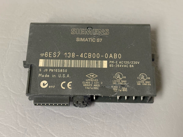 SIEMENS SIMATIC POWER MODULE 6ES7 138-4CB00-0AB0