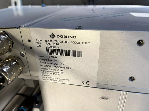Domino Corner Wrap Labeler M230i-CW100-280-110/200-RIGHT