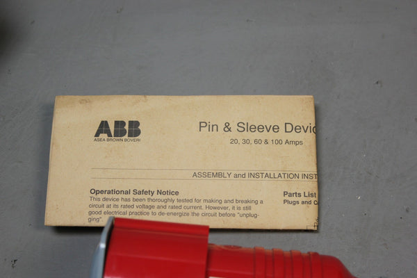 NEW ABB PIN & SLEEVE CONNECTOR 20A 480V AC420C7