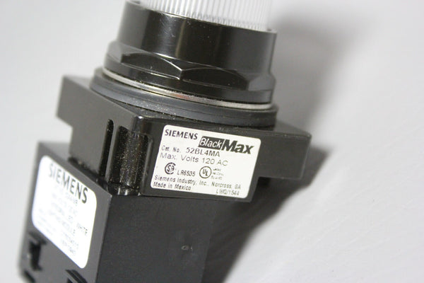 SIEMENS BLACK MAX CLEAR PILOT LIGHT 52BL4MA W/ 52AAIMB