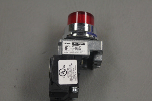 SIEMENS OIL TIGHT PILOT LIGHT 52PL4EX 52AAFD2Y