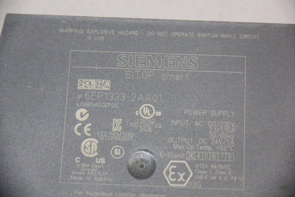 SIEMENS SITOP SMART POWER SUPPLY 6EP1333-2AA01