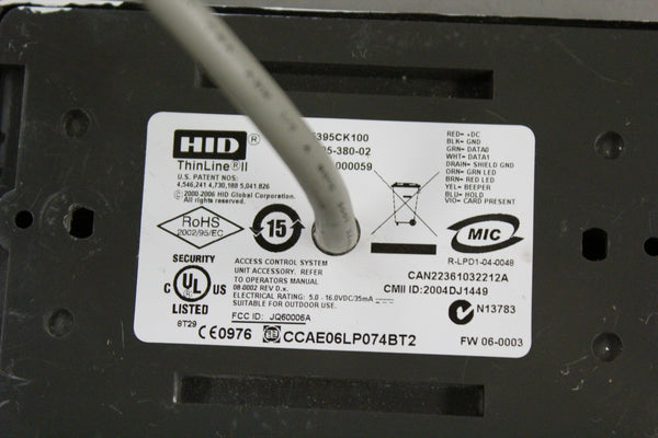 HID THINLINE II 5395CK100 PROXIMITY CARD READER WALL SWITCH