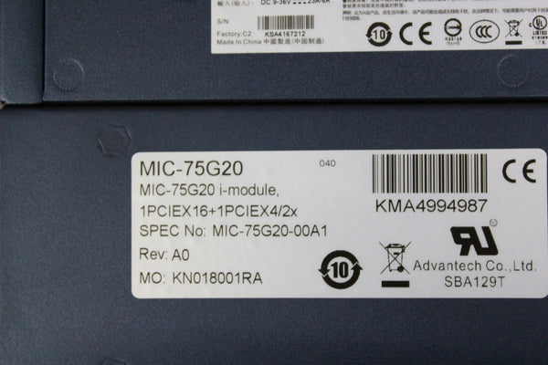 ADVANTECH INDUSTRIAL COMPUTER WITH GPU EXPANSION MODULE MIC-7700 MIC-75G20