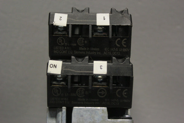 Siemens 52PP3G2U Pushbutton Red 30mm Command/52 Chrome Finish Illuminated