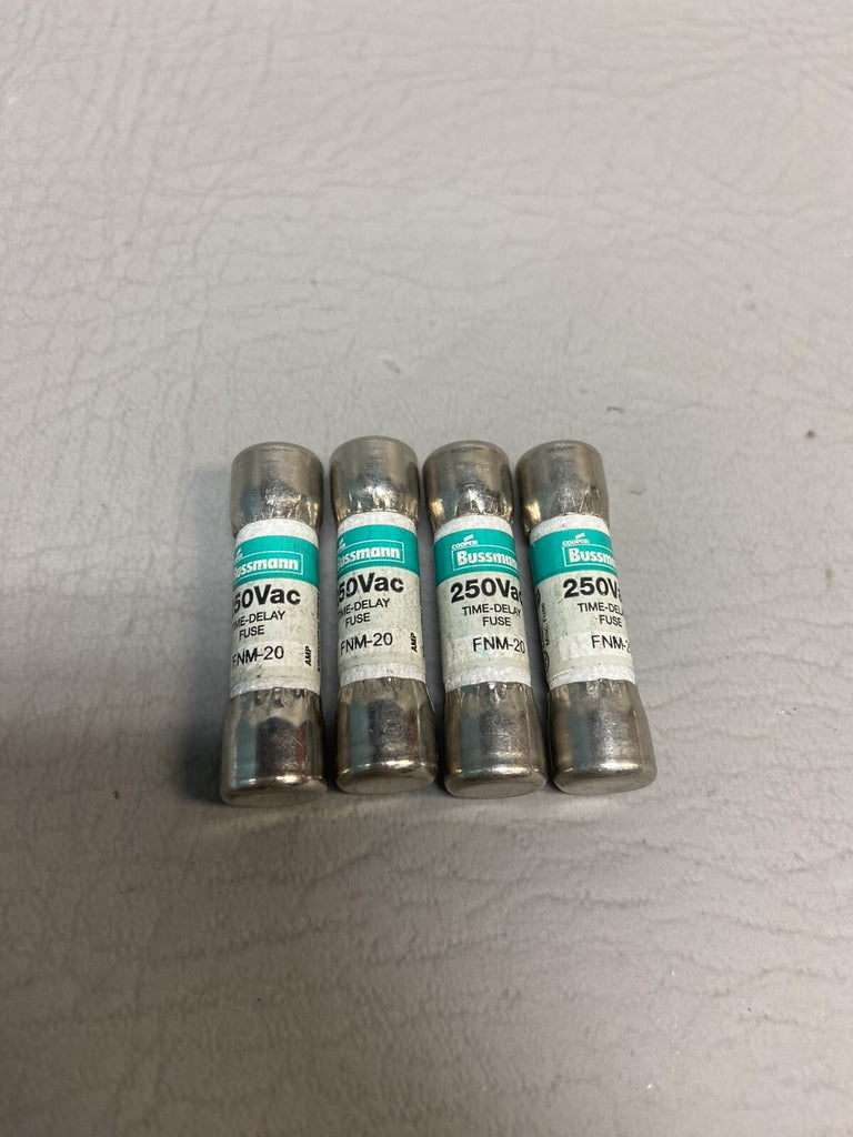 LOT OF 4 FNM-20 Bussmann Fusetron Fuse