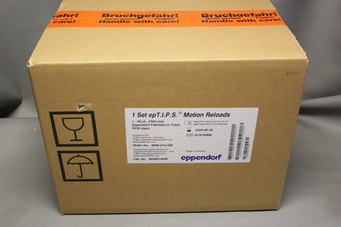 NEW EPPENDORF epTIPS MOTION RELOADS PIPETTE TIPS 0030014430 2304 PIECES (1 BOX)