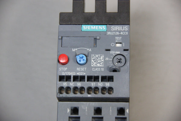 SIEMENS OVERLOAD RELAY 3RU2126-4CC0
