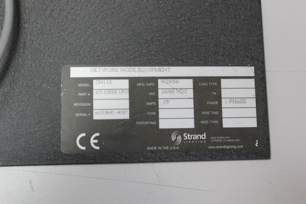 Strand Lighting SN110 Node 65110RM-1POE 24/48 VDC