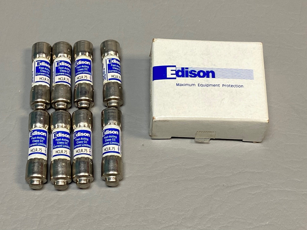 BOX OF 8 Edison HCLR.75 Class CC .75 Amp 600VAC Fast Acting Fuse