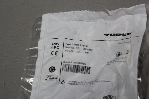 NEW TURCK FIELD WIREABLE CONNECTOR CMBS 8151-0 6930161