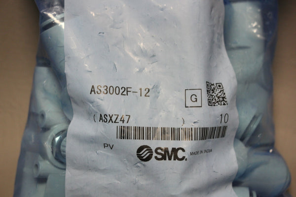 NEW LOT OF 10 SMC FITTINGS AS3002F-12