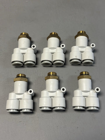 6- SMC KQU12-U03 Fitting 12mm O.D TUBING TO 3/8 UNI