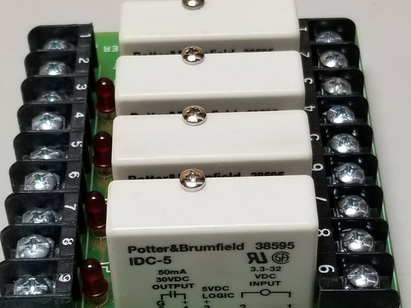 Potter & Brumfield I/O Module Mounting Board With 4 DC Input IDC-5 2IO-4B