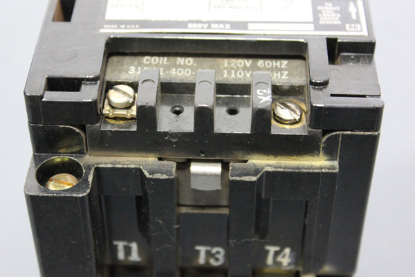 SQUARE D 600V CONTACTOR 8502 SC03 S A 120V COIL  (S9-2-82F)