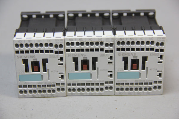 3 SIEMENS CONTACTOR RELAYS 3RH1122-2AP60