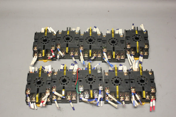 LOT OF 10  OMRON RELAY BASES  P2CF-11