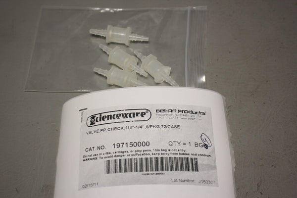 NEW SCIENCEWARE VALVES 4 PACK 197150000 1/3-1/4