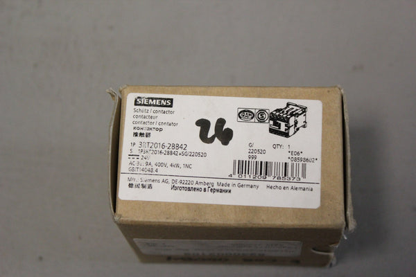 NEW SIEMENS CONTACTOR  3RT2016-2BB42