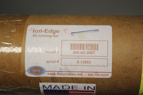 NEW TAKK ION-EDGE AC IONIZING BAR  STATIC ELIMINATOR 400-AC-006T