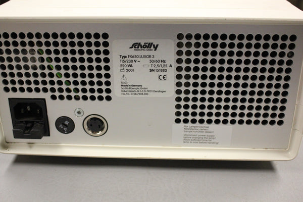 USED ABLESTIK SCHOLLY CURING FIBER OPTIC LIGHT SOURCE  FX650.LUXOR 3 151883