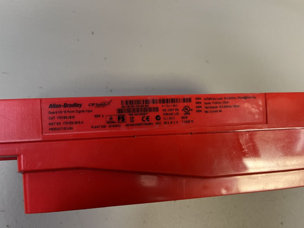 ALLEN BRADLEY GUARD I/O SAFETY INPUT MODULE 1791ES-IB16 SER A CompactBlock