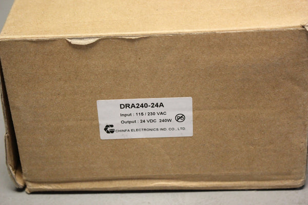NEW CHINFA DIN RAIL POWER SUPPLY DRA240-24A