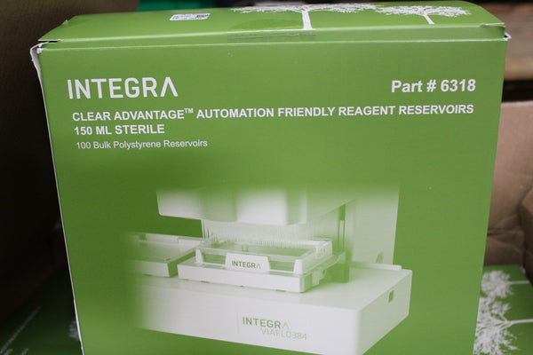 NEW CASE OF 300 INTEGRA 150ml POLYSTYRENE RESERVOIR 6318 (3 BOXES OF 100)