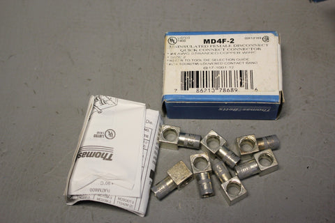 NEW THOMAS & BETTS MD4F-2 UNINSULATED FEMALE DISCONNECT LOT OF 7