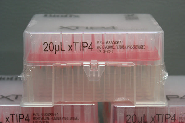576 (5 Racks) Biotix xTIP4 20uL Micro Volume Pipette Tips Sterilized 63300931
