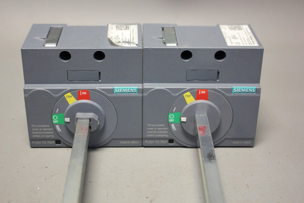 LOT OF 2 SIEMENS DOOR MOUNTED ROTARY OPERATOR SWITCH BREAKER 3VA9137-OFK31