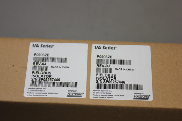 2 NEW FOXBORO/INVENSYS FIELDBUS ISOLATORS P0903ZE