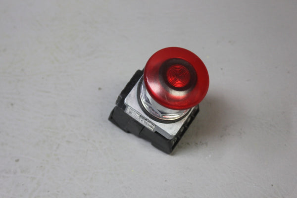 UNUSED SIEMENS ILLUMINATED PUSH BUTTON SWITCH RED MUSHROOM HEAD 30MM 52PP2ERA