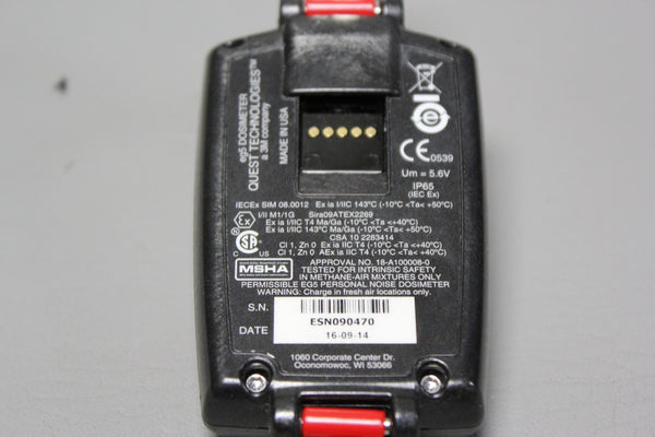 5 3M Quest Technologies The EDGE eg5 Noise Dosimeters + Calibrator QC-10 + Dock