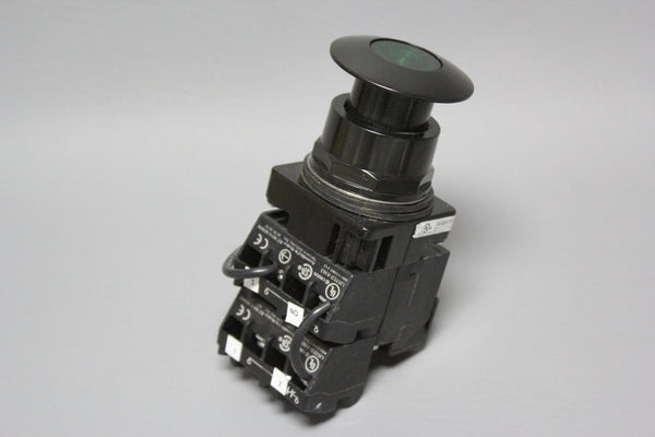 SIEMENS BLACK MAX GREEN MUSHROOM HEAD PUSH PULL BOTTON 52BP3D3UB W/ 52BAU