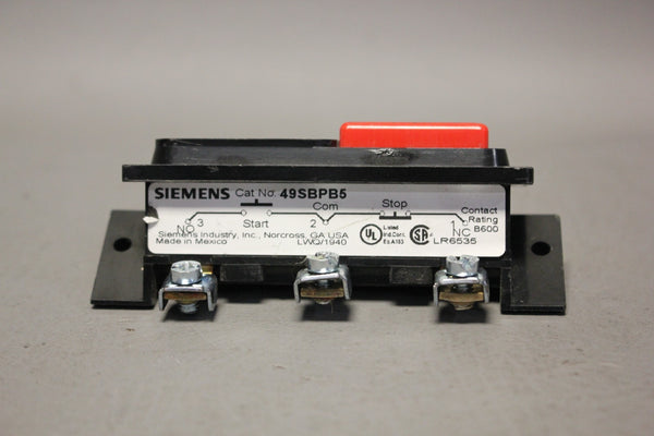 SIEMENS 49SBPB5 PUSHBUTTON MODULE