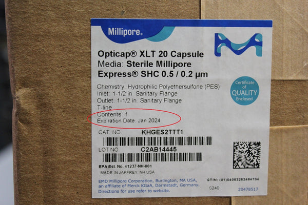 NEW MILLIPORE OPTICAP XLT 20 STERILE CAPSULE KHGES2TTT1