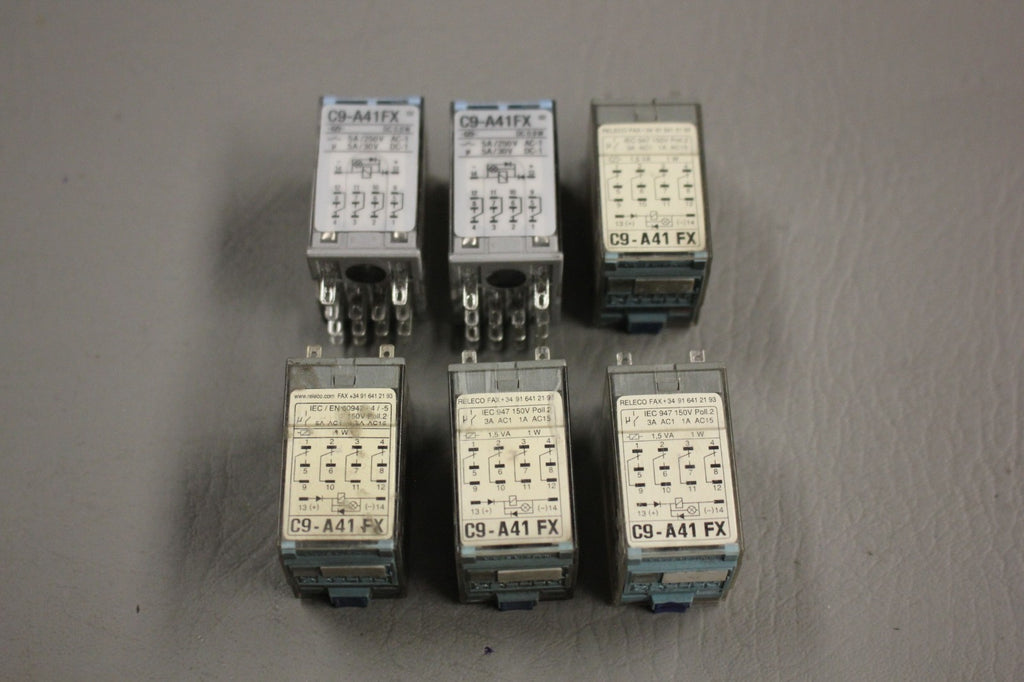 LOT OF 6 RELECO POWER RELAY QR-C C9-A41 FX