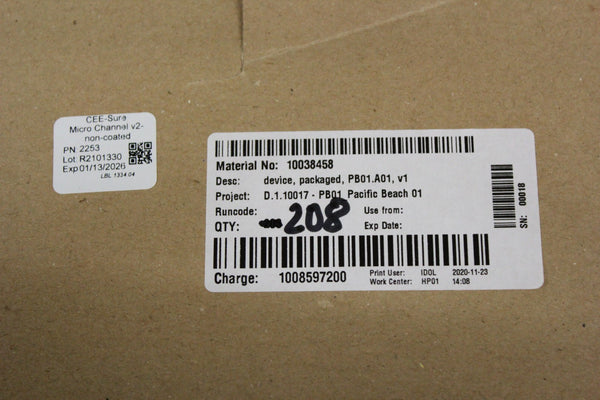 NEW CASE OF 208 STRATEC LASER WELDED FLOWCELL