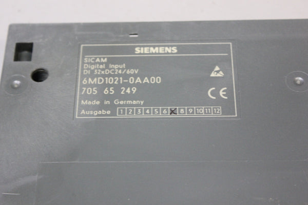 SIEMENS SICAM DIGITAL INPUT PLC MODULE 6MD1021-0AA00 