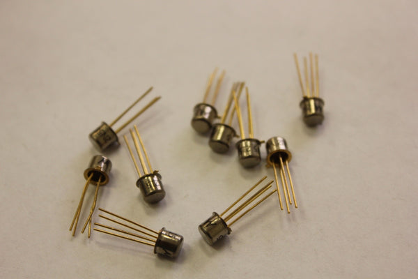 10 Motorola 2N5835 Gold Lead Transistors