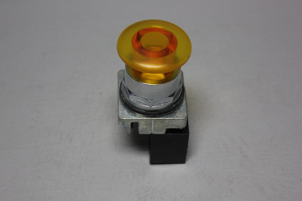 SIEMENS AMBER-COLORED ILLUMINATED PUSH PULL BUTTON 52PP2LT W/52AAIL4